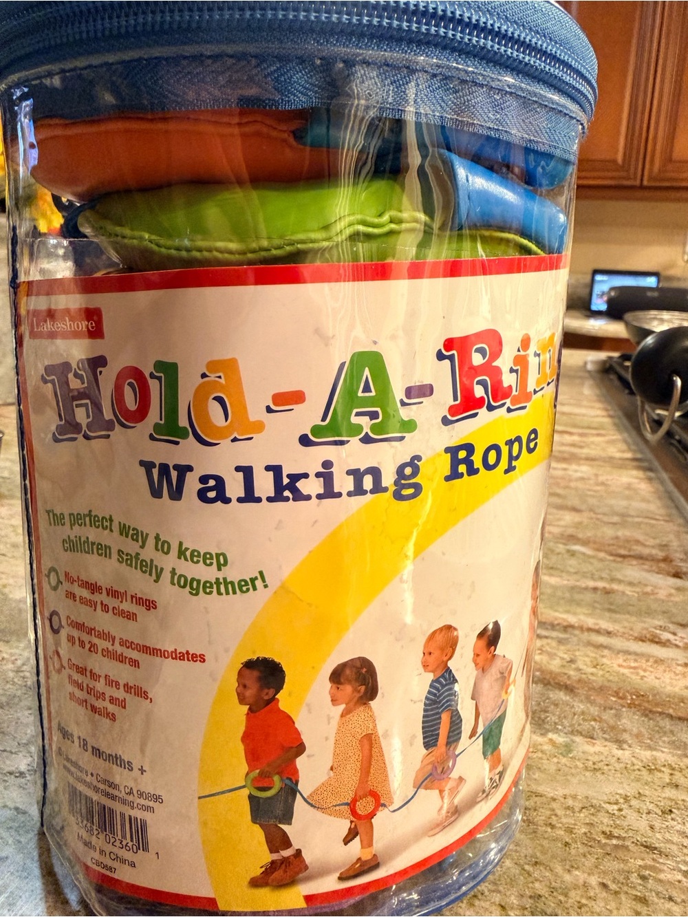 Hold-A-Ring Walking Rope - Blue/Multicolor - Picture 2 of 5